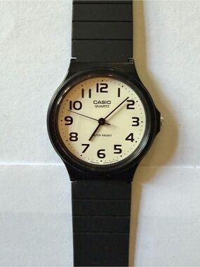 Casio Black and White Classic Quartz Men's Watch